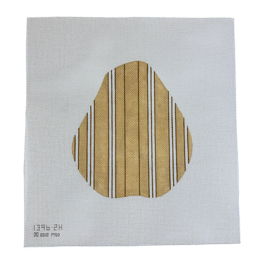 Melissa Shirley Designs Large Golden Pear Stripes Needlepoint Canvas