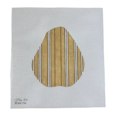 Melissa Shirley Designs Large Golden Pear Stripes Needlepoint Canvas