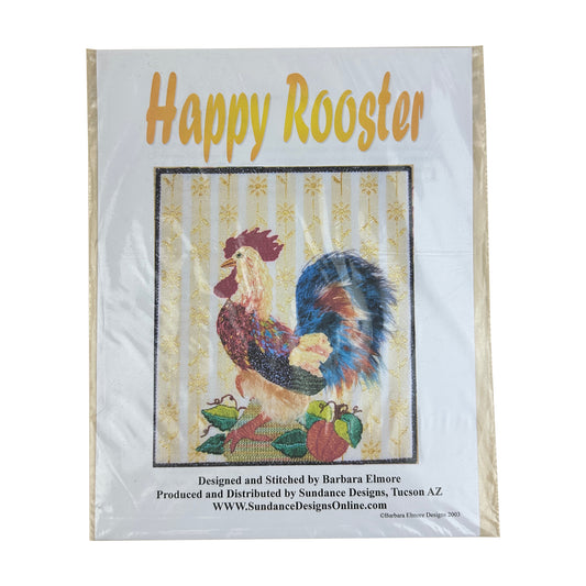 Sundance Designs Barbara Elmore Happy Rooster Needlepoint Canvas with Stitch Guide