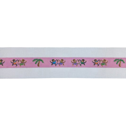 Voila Tropical Monkeys Belt Canvas Needlepoint Canvas