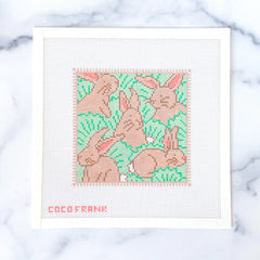 Coco Frank Bunnies Needlepoint Canvas