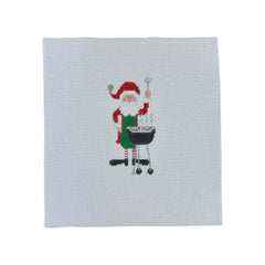 The Princess and Me Grilling Santa Needlepoint Canvas