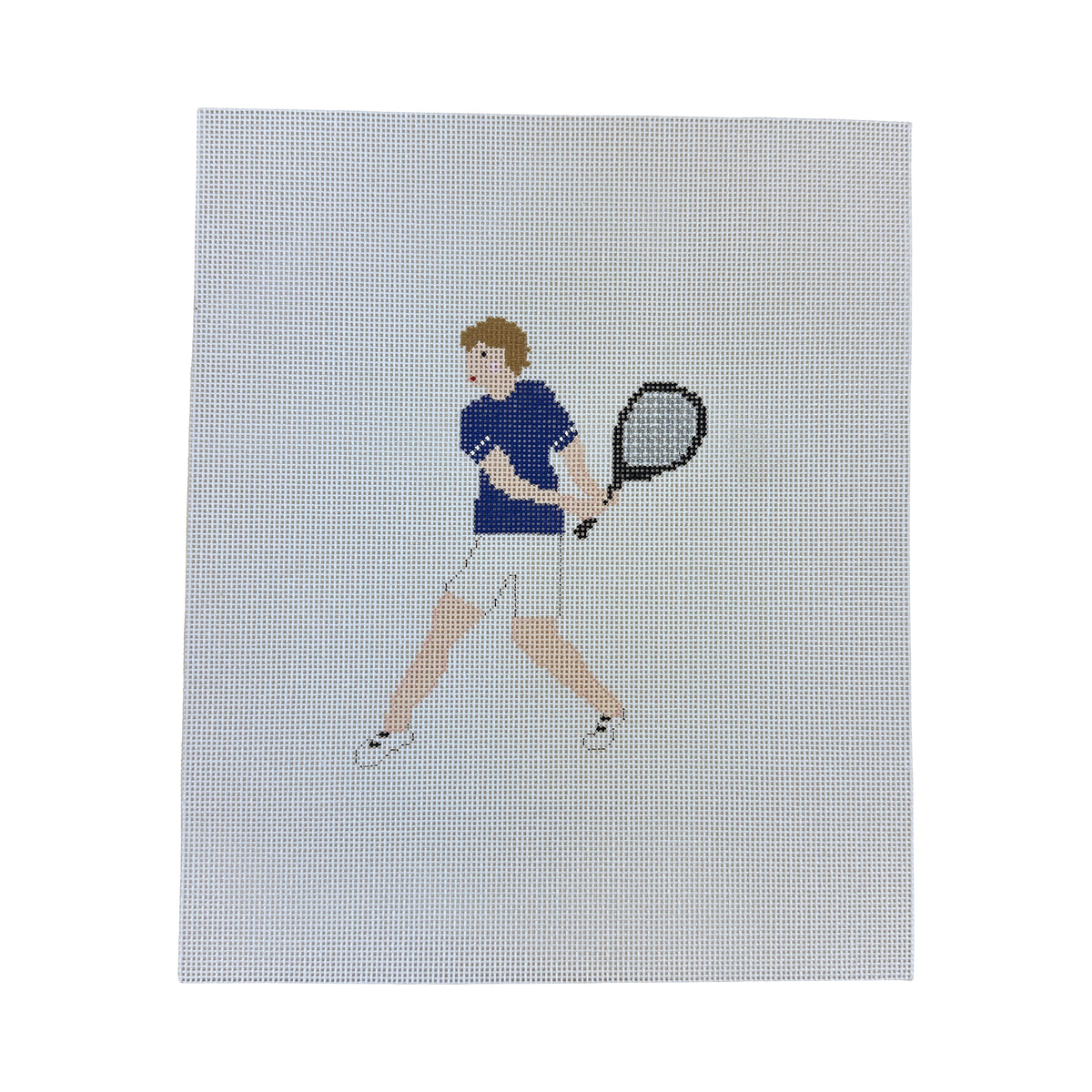 The Princess and Me Tennis Player in Blue Needlepoint Canvas