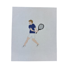 The Princess and Me Tennis Player in Blue Needlepoint Canvas