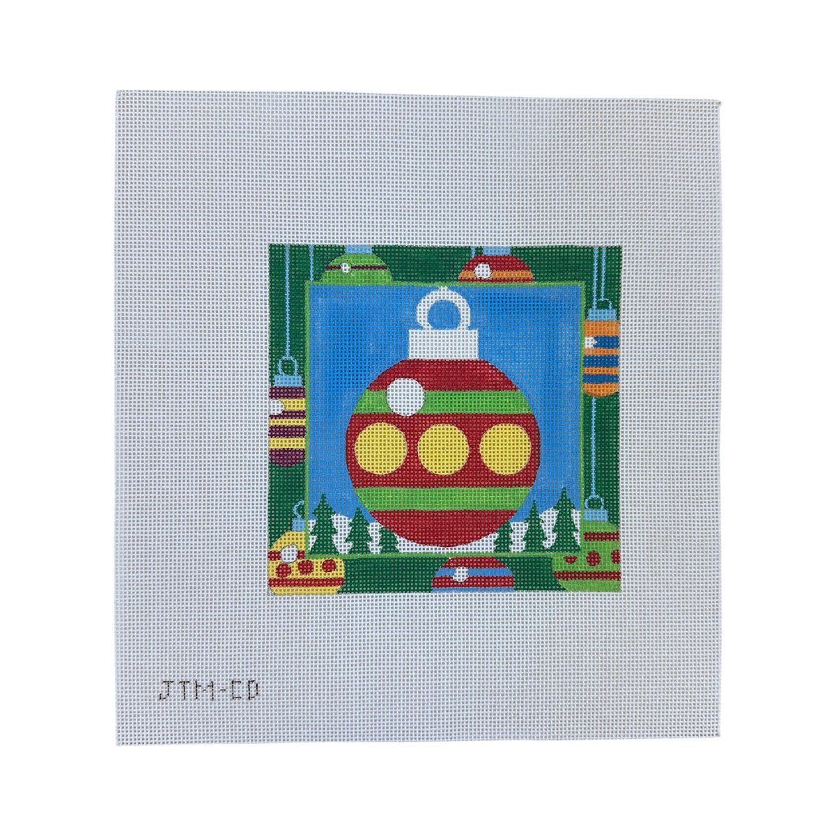 Love You More Perpetual Calendar - December Bauble Needlepoint Canvas