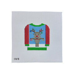 The Collection Designs Tacky Sweater Reindeer Needlepoint Canvas