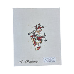 Ruth Schmuff M. Stoebner Skiing Reindeer Needlepoint Canvas
