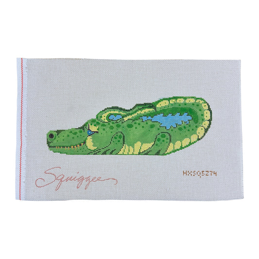 Squiggee Designs Alligator Needlepoint Canvas