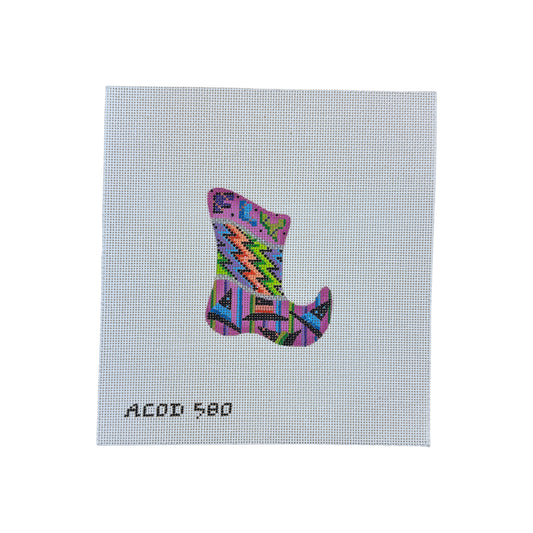 A Collection of Designs Witch's Mini Sock  Needlepoint Canvas