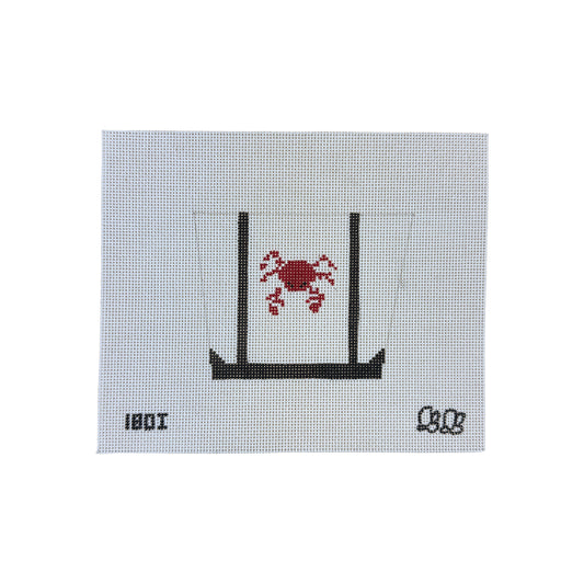 BB Designs Crab Mini Tote Bag Needlepoint Canvas