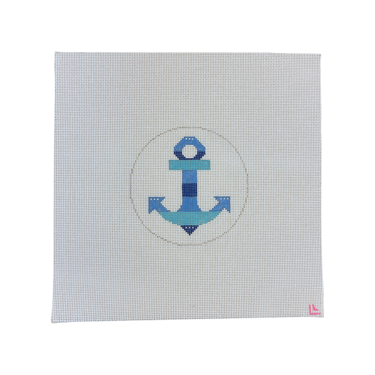 Striped Anchor Needlepoint Canvas