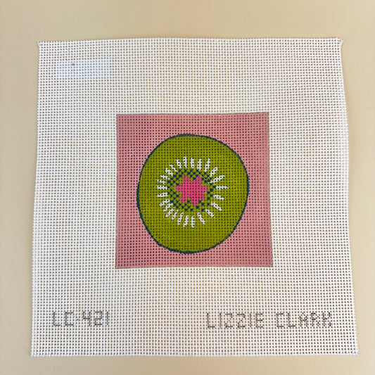 The Collection Designs Lizzie Clark Kiwi Coasters Needlepoint Canvas