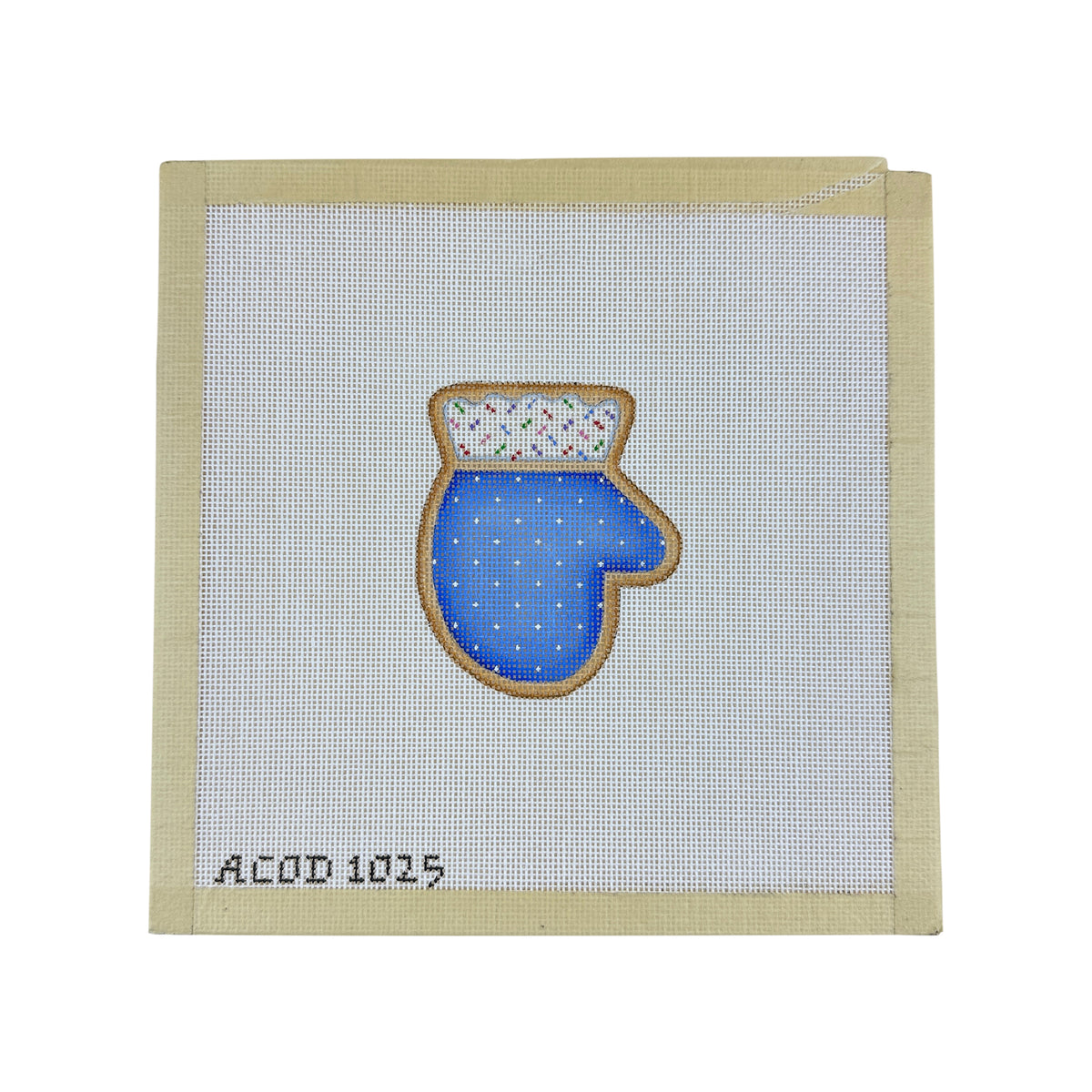 A Collection of Designs Needlepoint Company Mitten Cookie Needlepoint Canvas - Blue