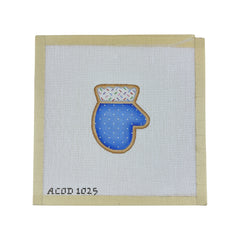 A Collection of Designs Needlepoint Company Mitten Cookie Needlepoint Canvas - Blue