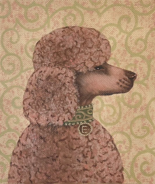 Liz Goodrick-Dillon Apricot Poodle Needlepoint Canvas - 18M