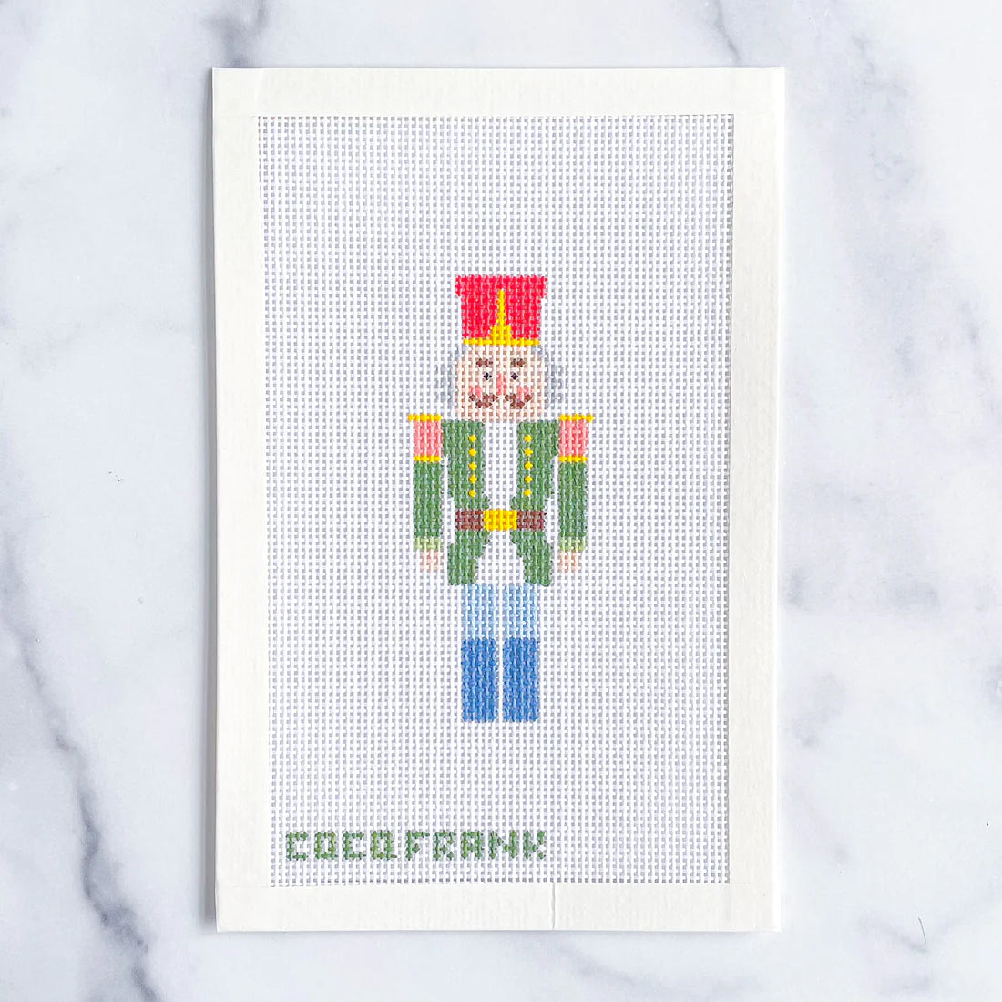 Coco Frank Green Nutcracker Needlepoint Canvas