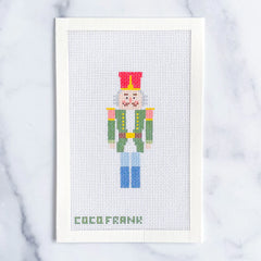 Coco Frank Green Nutcracker Needlepoint Canvas