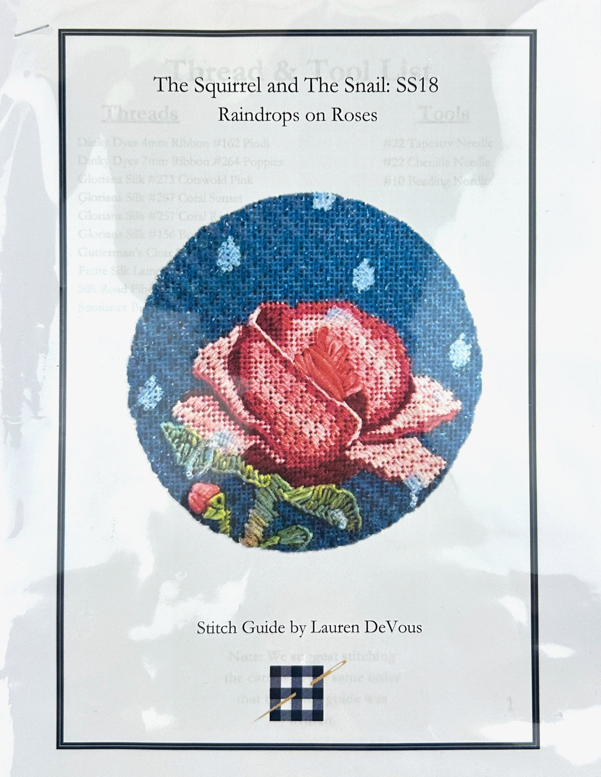 The Gingham Stitchery Lauren Devous My Favorite Things Stitch Guide Raindrops On Roses