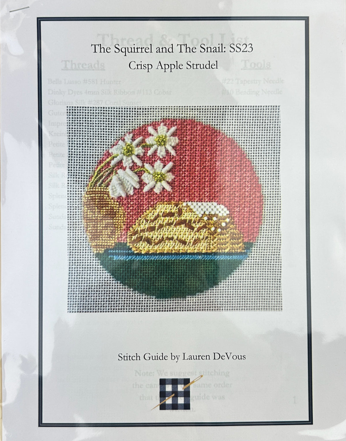 The Gingham Stitchery Lauren Devous My Favorite Things Stitch Guide Crisp Apple Strudels