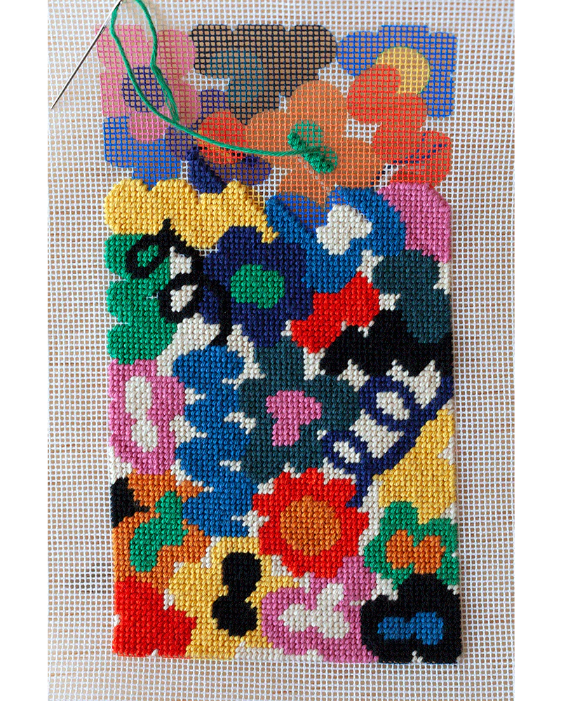 Unwind Studio Jungley Flowers Needlepoint Kit