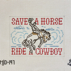 Morgan Julia Designs Save a Horse Needlepoint Canvas