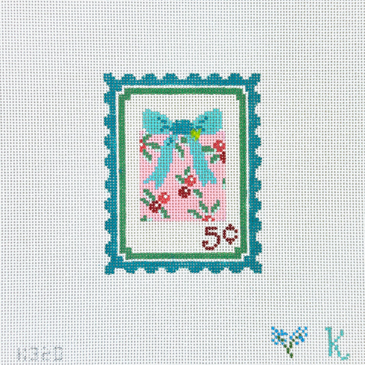 The Collection Designs Kay Irby Holiday Stamps Needlepoint Canvas - Present