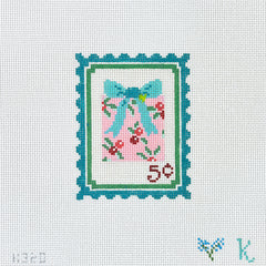 The Collection Designs Kay Irby Holiday Stamps Needlepoint Canvas - Present