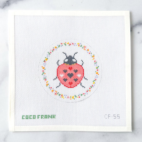 Coco Frank Love Bug - Ladybug Needlepoint Canvas