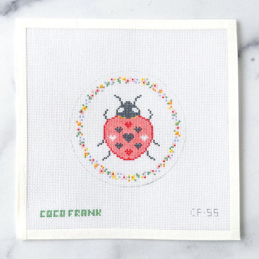 Coco Frank Love Bug - Ladybug Needlepoint Canvas