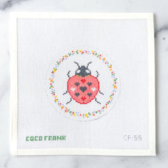 Coco Frank Love Bug - Ladybug Needlepoint Canvas