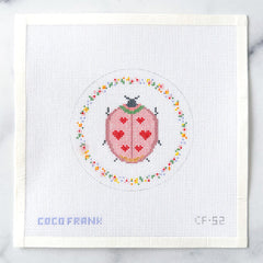 Coco Frank Love Bug - Beetle Needlepoint Canvas