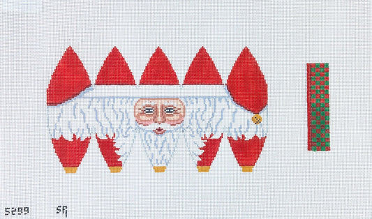Susan Roberts Needlepoint Santa Face Hot Air Balloon 3D Needlepoint Canvas