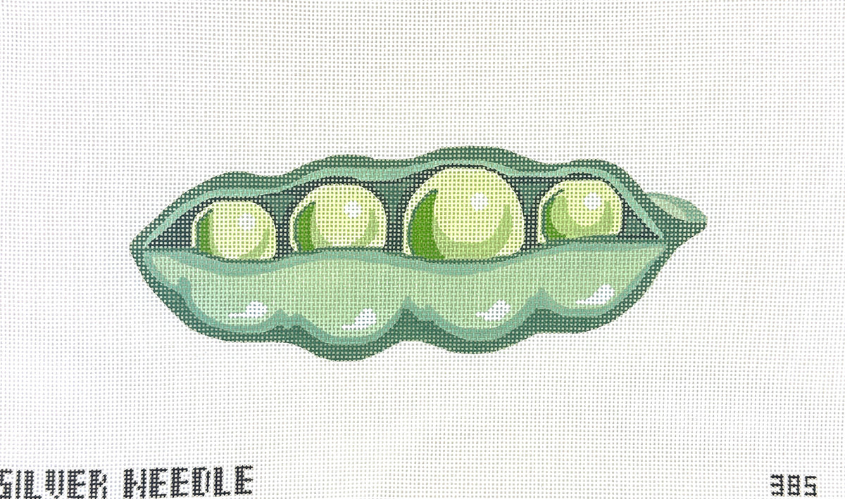 Silver Needle Peapod Ornament Needlepoint Canvas