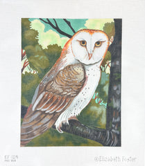 Melissa Shirley Designs Elizabeth Foster Owl Needlepoint Canvas