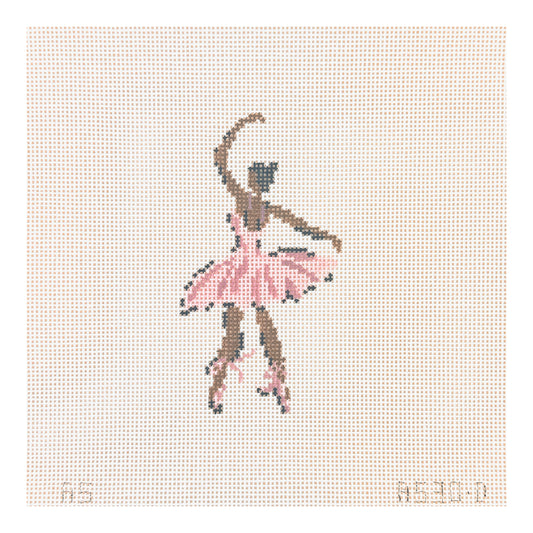 The Plum Stitchery Nutcracker Series - Ballerina Arabesque Needlepoint Canvas