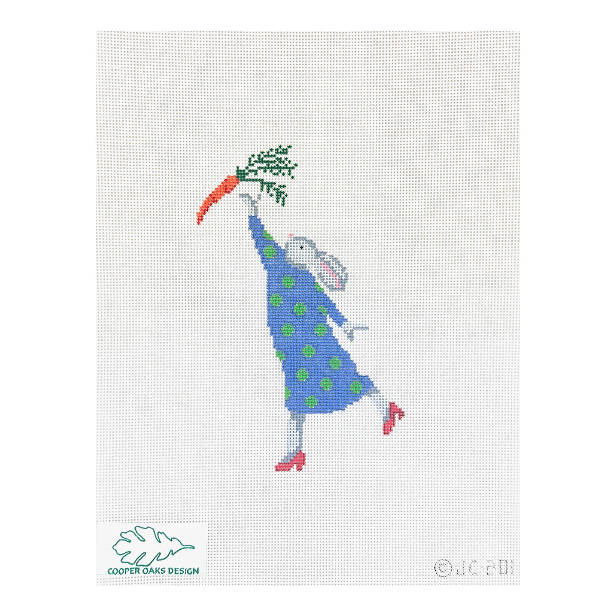 Cooper Oaks Design Jane Cather Carrot in the Wind Needlepoint Canvas
