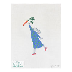 Cooper Oaks Design Jane Cather Carrot in the Wind Needlepoint Canvas