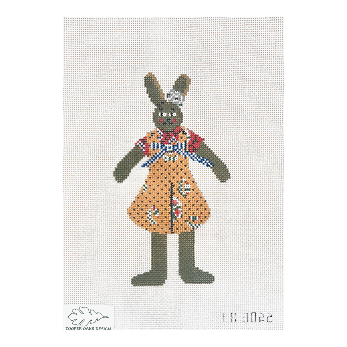 Cooper Oaks Design Linda Ragno Girl Bunny Needlepoint Canvas