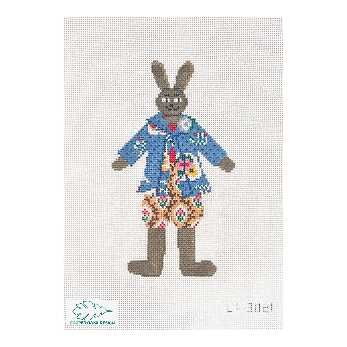 Cooper Oaks Design Linda Ragno Boy Bunny Needlepoint Canvas