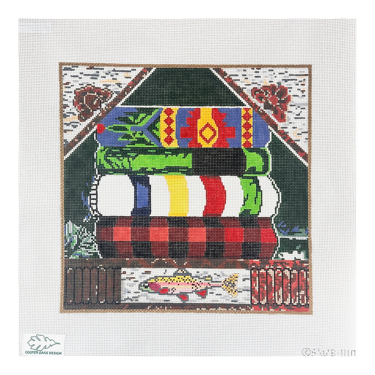 Cooper Oaks Design Susan Wallace Barnes Camping Blankets Needlepoint Canvas