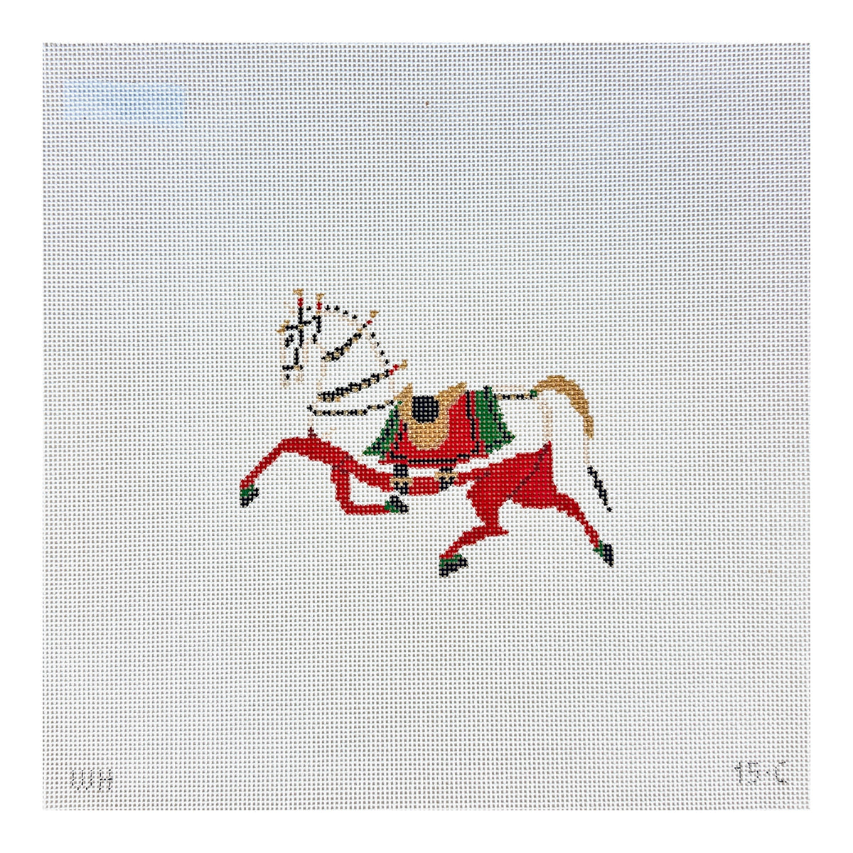 The Plum Stitchery Willa Heart Petite Horse - Noelle Needlepoint Canvas