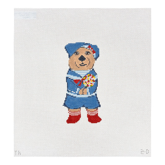 The Plum Stitchery Tara Gill Animal Collection - Imogen The Otter Needlepoint Canvas