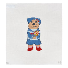 The Plum Stitchery Tara Gill Animal Collection - Imogen The Otter Needlepoint Canvas