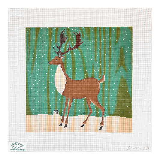 Cooper Oaks Design Warren Kimble Winter Deer Needlepoint Canvas