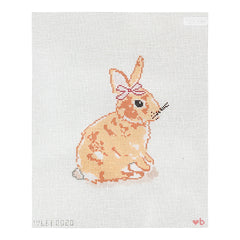 With Love By Bug Bunny with Pink Bow Needlepoint Canvas - 18m