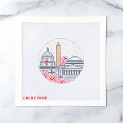 Coco Frank DC Round Needlepoint Canvas