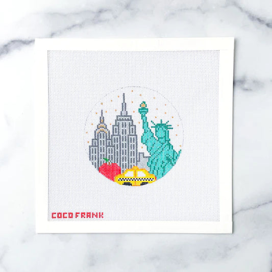 Coco Frank NYC Round Needlepoint Canvas