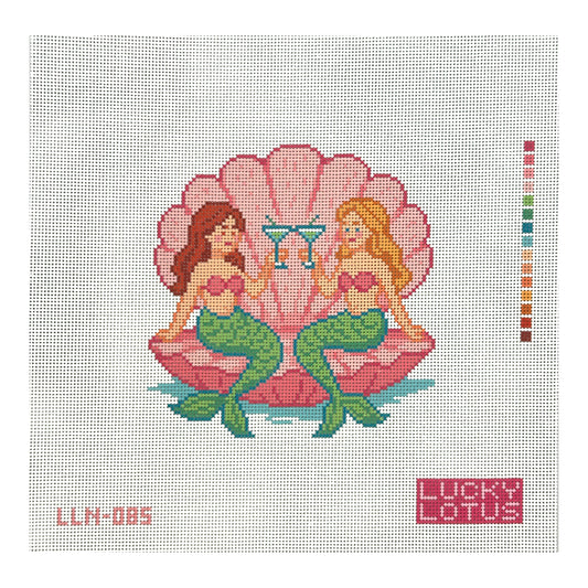 Lucky Lotus Needlepoint Mermaids Needlepoint Canvas