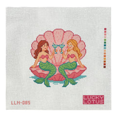 Lucky Lotus Needlepoint Mermaids Needlepoint Canvas