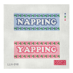 Lucky Lotus Needlepoint Napping Yapping Needlepoint Canvas